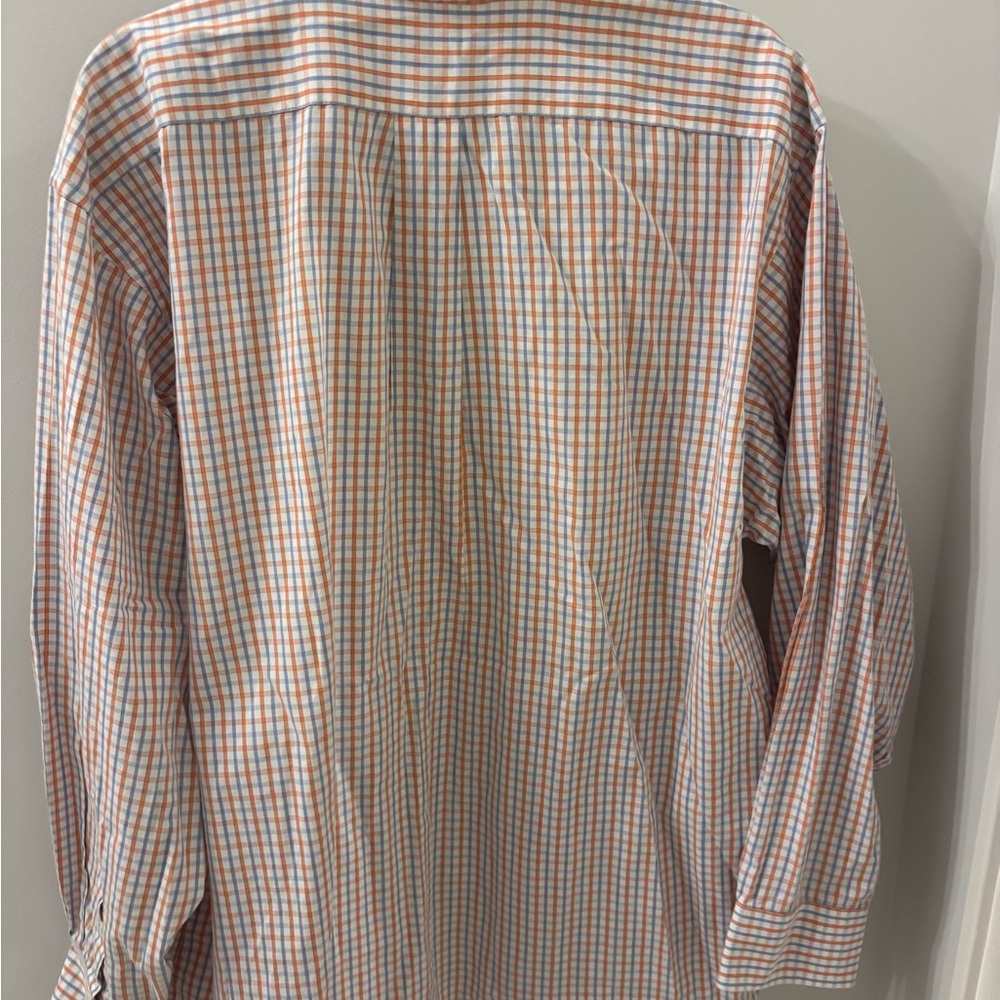 Chaps Men's Vibrant Plaid Button-Down Shirt. 18/18 1/2 - Picture 5 of 5